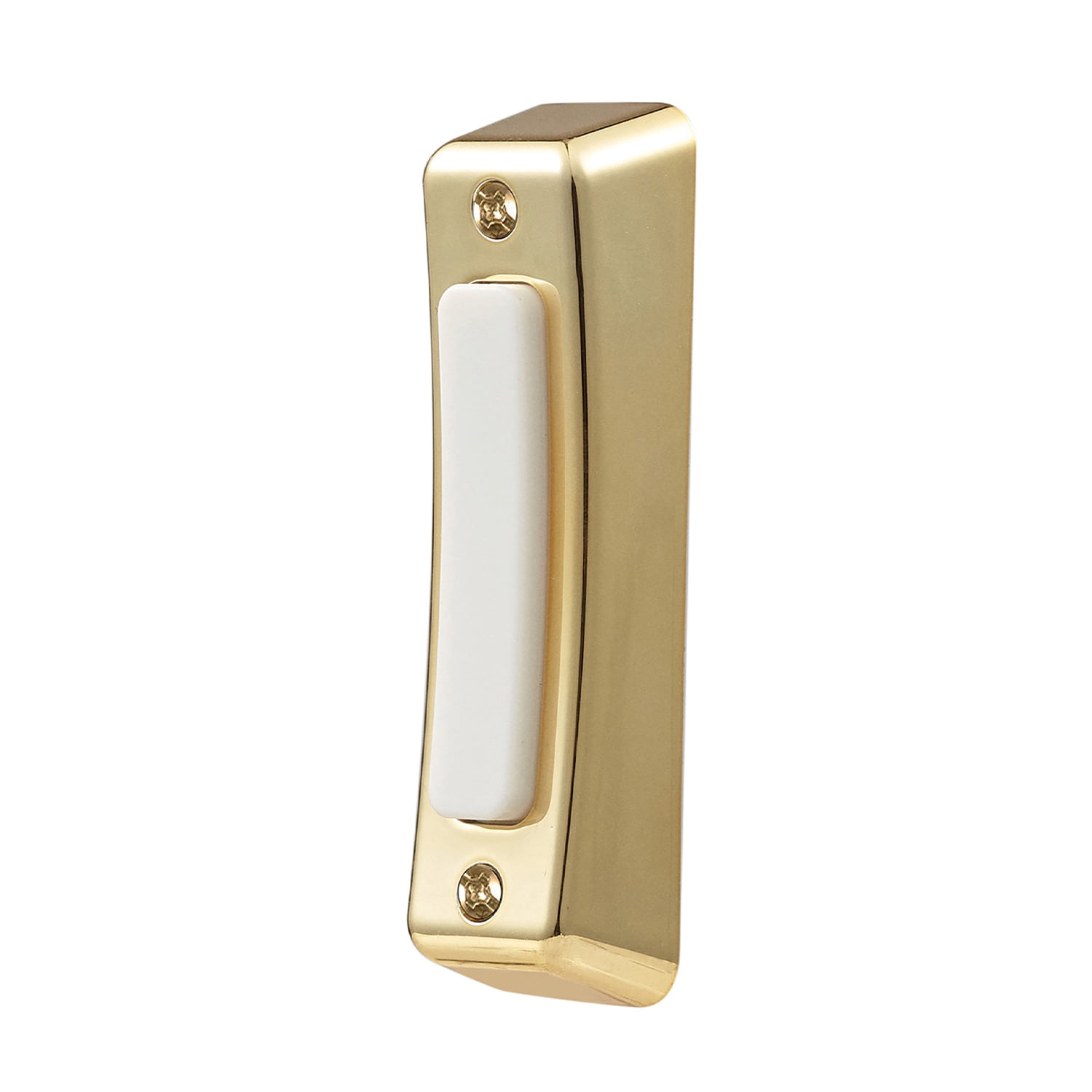 Heath Zenith Heath Zenith Polished Brass Plastic Wired Push Doorbell Button