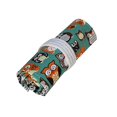 thumbnail image 1 of Estuche enrollable para lápices, estuche de lona para bolígrafos, bolsa para bolígrafos con animales, organizador de inserción, organizador de brochas de maquillaje, portalápices, 1 of 5