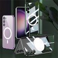 thumbnail image 4 of ELEHOLD Luxury Case for Samsung Galaxy S23 Plus Plating Magnetic Case Transparent Clear Compatible with MagSafe Shockproof Slim Protective Case for Samsung S23+ 6.6 inch,Black, 4 of 7