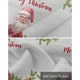 thumbnail image 6 of Pink Santa Christmas Linen Curtain Valance for Bedroom/Bathroom/Kitchen/Office/Living/Dining Room Window,Xmas Tree Berry Winter Snowflake Gifts Rod Pocket Topper Decorative Cafe Drapes Panel 54"x18", 6 of 6