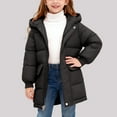 thumbnail image 2 of Zshosam Girls Jacket Baby Girls Long Down Coats Lightweight Outwear Winter Hooded Jackets Size 3T 4T,(Black 3-4 Years), 2 of 6
