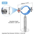 thumbnail image 2 of Uxcell 3Pcs Pipe Support, Stainless Steel Pipe Support Bracket, Adjustable Height 100-200mm for OD Pipe 60-65mm, 2 of 7
