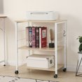 thumbnail image 4 of Somdot Baker's Rack 23.6" Kitchen Utility 3 Tier Microwave Stand, Natural, 4 of 10