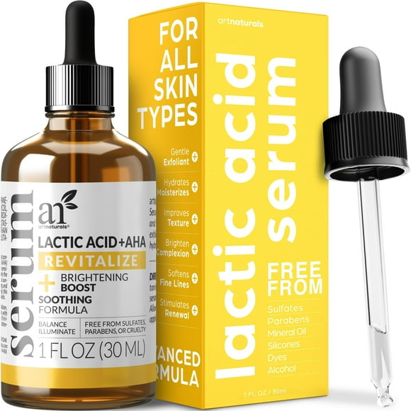 Sérum facial artnaturals Ácido láctico y AHA iluminador, 30 ml
