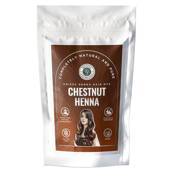 Chestnut 400 g | 100% Natural Hair Dye Kit | Vibrant Colors with 50 g Pure Henna & Herbal Mix