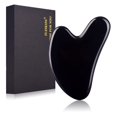 thumbnail image 1 of Herramientas faciales Gua Sha FUANKANG, piedra guasha negra, obsidiana, 1 of 6
