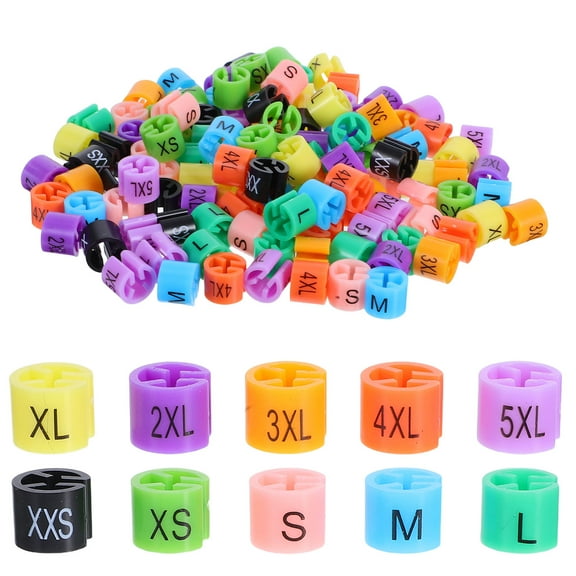 Hemobllo 100pcs Hanger Tags Small Plastic Size Identification for Garments in Personal Closets