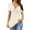 Beige, variant on felwors Womens Front Knotted V-Neck Blouse T Shirt Short Sleeve Oversized Tunic Tops Summer Solid Pullover Tees Black, M