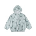 thumbnail image 4 of Kids Sun Protection Zip Hoodie Lightweight Long Sleeve Rash Guard with Hood Swim Cover Up Green 11 Years-12 Years, 4 of 4