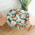 thumbnail image 2 of Floral Flower Colorful Round Tablecloth 60 Inch Summer Blossom Tablecloths for Round Tables Waterproof Polyester Round Table Cover Reusable Anti-Slip Table Cloth for Dining Room Party Indoor Outdoor, 2 of 6