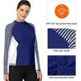 thumbnail image 3 of Attraco Women's Printed Rash Vest Long Sleeve UV Swim Shirts Rash Guard Tops, 3 of 5