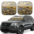 thumbnail image 1 of Vsdgher Vibrant Wildflower Meadow Print Car Windshield Sun Shade, Reflective Sunshade Window Sunshade Sun Visor Protector Fit for Cars,Trucks,SUVs-Small, 1 of 6