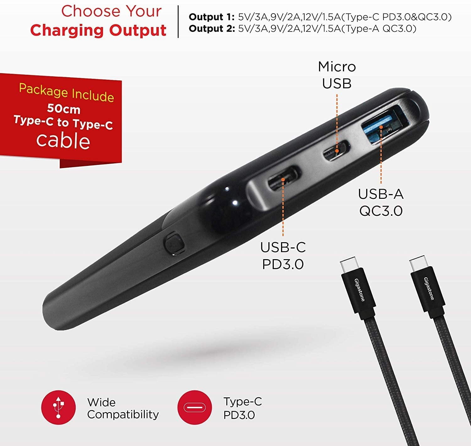 power bank 9v 2a output