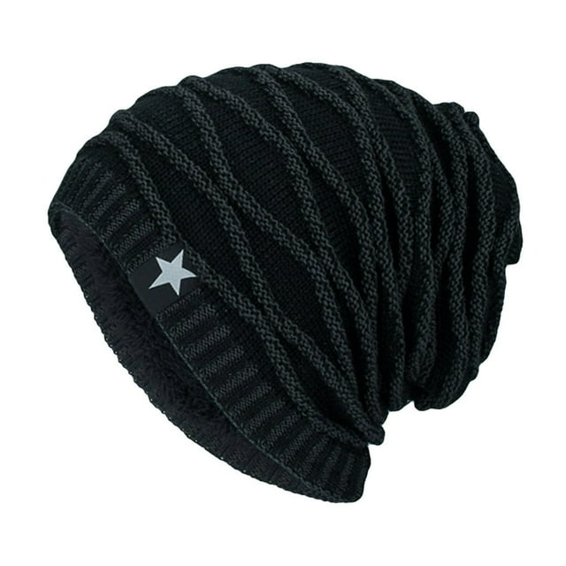 Winter Solid Color Man Hat Knitted Beanie Ski Cap Warm Keeper Fashion Gift