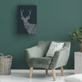 thumbnail image 3 of Trademark Fine Art Florent Bodart Stag Blue Canvas Wall Art, 3 of 4