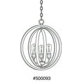 thumbnail image 5 of Progress Lighting Conestee 3-Light Pendant, Steel, Graphite, Armillary Frame, Galvanized/Antique White, Canopy Included, 5 of 5
