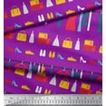 thumbnail image 3 of Soimoi Purple polyester Crepe Fabric Footwear,Handbag & Dresses Women Printed Craft Fabric by the Yard 42 Inch Wide, 3 of 3