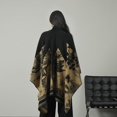thumbnail image 3 of KuKuzhu Thick Shawl Poncho Open Front Cardigan Ruana Cape Knit Scarves Blanket Oversized Sweaters Winter Cloak, 3 of 7