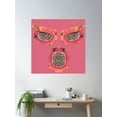 thumbnail image 2 of Dragon Fruit Face Poster Wall Art, Modern Wall Decor For Living Room Bedroom, 24x24 UNFRAMED, 2 of 3