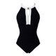 thumbnail image 5 of Traje de baño de una pieza para mujer, bikini informal y de moda de color sólido con cordones, traje de baño de moda playera para mujer, trajes de baño de una pieza para mujer, trajes de baño para muj, 5 of 5
