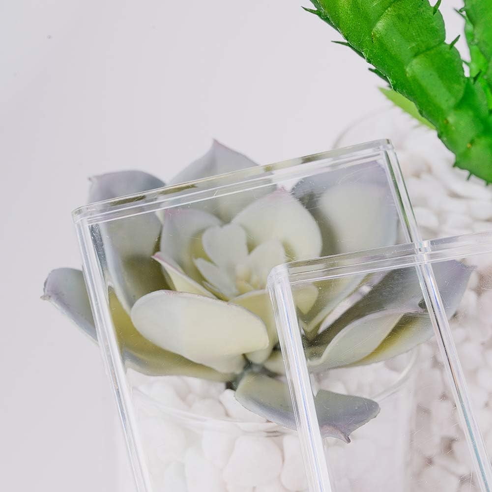 Clear 9 Pack Rectangle High Transparency Plastic Bead Storage Containers Box Drawer Organizers for Beauty SuppliesTiny BeadJewerlry Findings and Other Small Items - 3.5x2.36x0.7 Inches