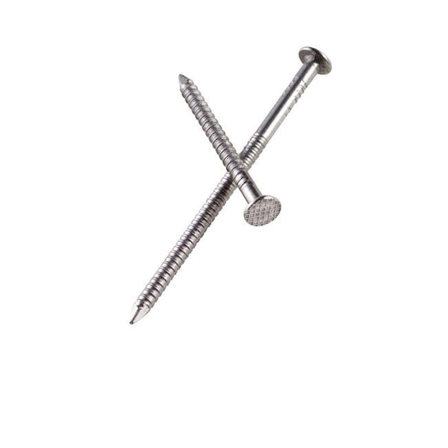 Swan Secure 5282694 8D in. Siding Stainless Steel Nail with Round Head Annular Ring Shank, Silver - Pack of 115 | Walmart Canada Swan Secure 5282694 8D in. Siding Stainless Steel Nail with Round Head Annular Ring Shank, Silver - Pack of 115 | Walmart Canada
