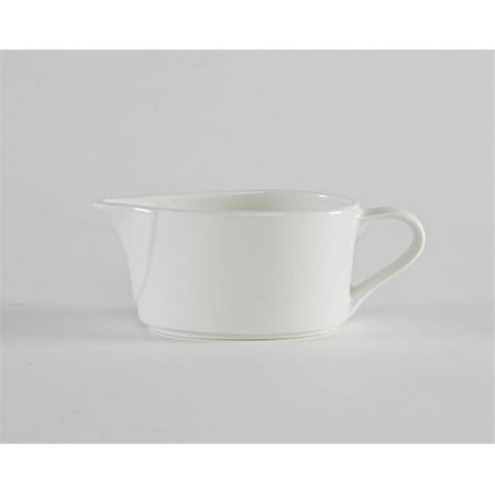 

Tuxton China AMU-103 AlumaTux Modena 3 in. Sauce-Gravy Boat - Pearl White - 6 pcs