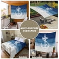 thumbnail image 6 of Nautical Anchor Navy Blue Small Tapestry for Bedroom Wall Hanging Tapestry, Coastal Ocean Ombre Striped Ceiling Backdrop Tapestries Poster Blanket Wall Decor for Teens Room Living Room Dorm 23" x 28", 6 of 8