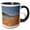 Black/White, variant on 3drose, Close Up of Yellowstones Grand Prismatic, 11oz Two-tone Yellow Mug