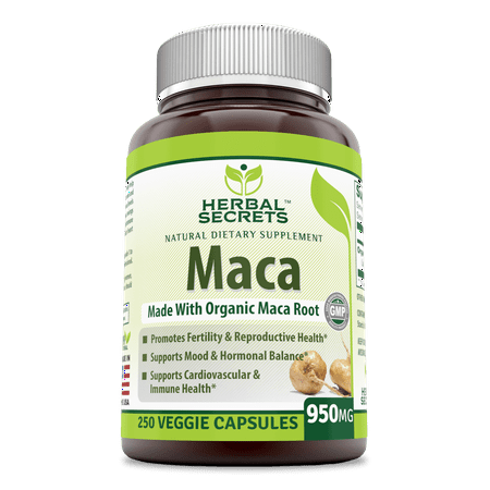 Herbal Secrets Maca 950 Mg 250 VCaps (Best Herbal Cleanse For Thc)