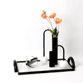 thumbnail image 5 of Jarrón de hierro para sala de estar, dormitorio, decoración artesanal, decoración artesanal, arreglo floral, decoración del hogar, negro L, 5 of 5