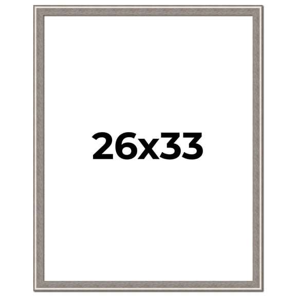 26x33 Frame Grey Real Wood Picture Frame Width 1.25 inches | Interior Frame Depth 0.5 inches | Hans