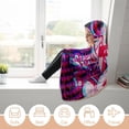 thumbnail image 6 of My Hero Academia Himiko Toga Wearable Blanket Cloak Arctic Velvet Hooded Blanket Soft Fuzzy Hoodie Blanket Cape for Adults Kids 60"x80", 6 of 8