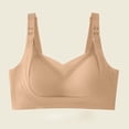 thumbnail image 2 of BangWanChi Womens Underwear and Bras Push up Women's Sexy Bra-thin Cup No Steel RingUnderwear Gathered Sleep Bra Khaki M, 2 of 5