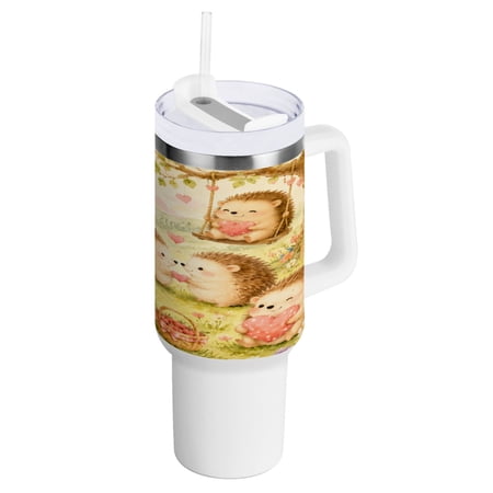 Water Bottle Insulated Tumblers Water Cup Water Jug Coffee Cup Travel Water Bottle Durable and Fashionable Hedgehog Forest Cozy