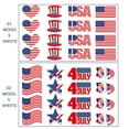 thumbnail image 4 of Patriotic Stickers 10 Pack - 4th of July Independence Day Stickers, American Flag Decals for Water Bottle, Laptop, Phone, Skateboard - USA Memorial Day Veterans Day Party Decorations, 4 of 9