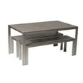 thumbnail image 4 of Afuera Living 3-piece Modern Aluminum Frame Patio Dining Set in Gray, 4 of 7