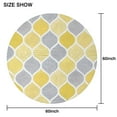 thumbnail image 6 of Yellow and Gray Geometric Quatrefoil Pattern Round Tablecloth 60"x60",Wrinkle Wipeable Table Cloth for Kitchen Dining Room Picnic Patio Party, 6 of 6