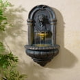 thumbnail image 3 of Teamson Home Tiered Lion Outdoor Water Fountain–LED Light with Built-In Electric Pump & Simple Setup, Antique Cooper, 3 of 15