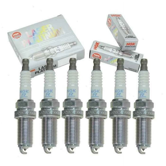 6 pc NGK Laser Platinum Spark Plugs compatible with Nissan Altima 3.5L V6 2002-2006
