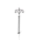 thumbnail image 1 of Yuarrent Modelo de luz ferroviaria, modos de luz blanca cálida, miniposte LED en miniatura para patio, lámparas de parque de cabezales, decoraciones Artesanía Negro (luz blanca) Yuarrent HA064534-02, 1 of 6