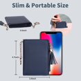 thumbnail image 4 of wqlpp-Small Wallet Women RFID Blocking Leather Credit Card Wallet with ID Window and Zippered Coin Pocket Tassel Cute Wallet, Navy Blue With Key Chain, Modern, 4 of 4