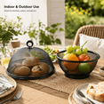 thumbnail image 3 of Metal Mesh Fruit Bowl with Lid & Basket - Mesh Fruit Basket with Lid Metal Protective Fruit Holders, Countertop Vegetable Strainers, Food Storage Containers for Kitchen, 3 of 7