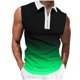 thumbnail image 5 of Camisas de Suéter para Hombre, Gradación de Impresión Turndown Cuello Tanque Deportivo, Moda Casual sin Mangas Top, 5 of 8