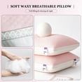 thumbnail image 2 of 2-Pack Bean 3D Pillow (29.13" x 18.9") - Pink All-Season, Soft and Hypoallergenic, 2 of 6