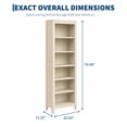 thumbnail image 2 of TacleeKii 6-Tier Bookshelf, Freestanding Bookcase with Open Shelves and Anti-Tip Design, Beige, 2 of 10
