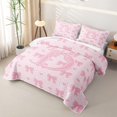 thumbnail image 3 of Manfei Cartoon Heart Print Bed Spread Queen For Kids,Letter D Personalized Initial Girls Queen Coverlet Set,3-Piece, 3 of 7