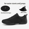 thumbnail image 4 of GlideMoves Black Cheer Shoes Girls lightweight Dance Sneakers Women Training Competition Tumbling Athletic Mesh style breathable Big Kid Size 3, 4 of 7