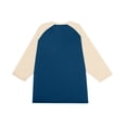 thumbnail image 5 of Men's Casual 3/4 Sleeve Baseball Tshirt Raglan Jersey Shirt Dark Blue S, 5 of 7