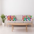 thumbnail image 4 of Ambesonne Colorful Throw Pillow Cover 4 Pack, Broken Text Graphic, 16", Multicolor, 4 of 6